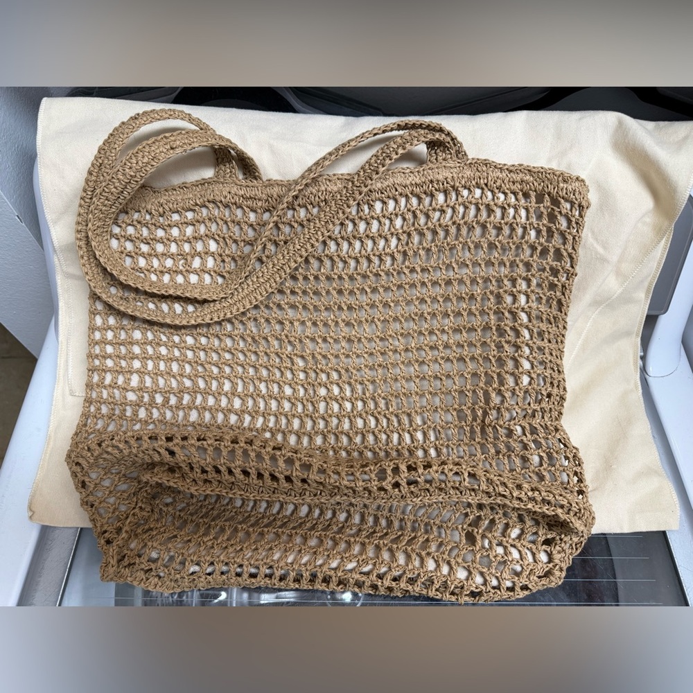 Madewell straw transport tote
